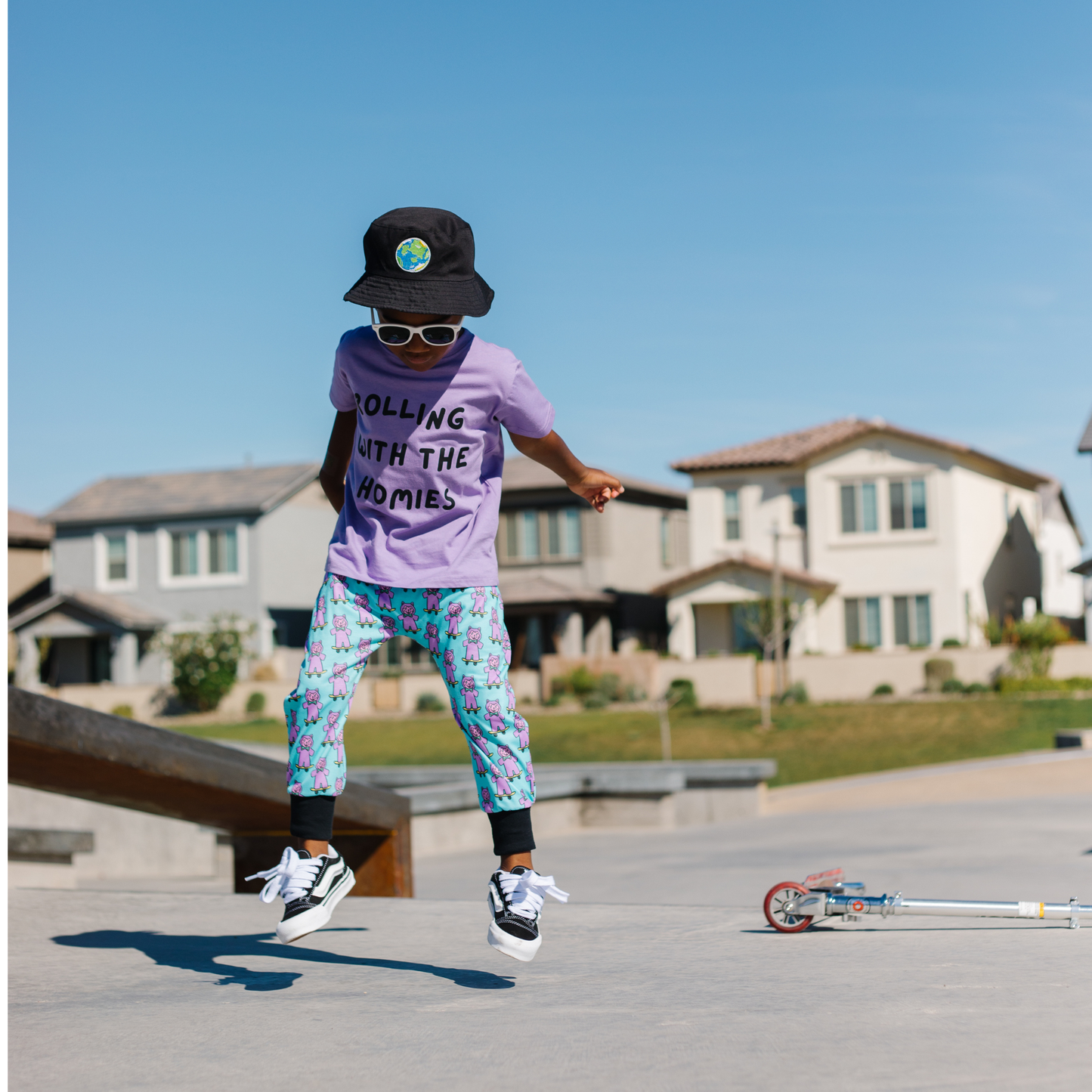 Cats “Rolling with the Homies” Kids Graphic Tee - streetwear