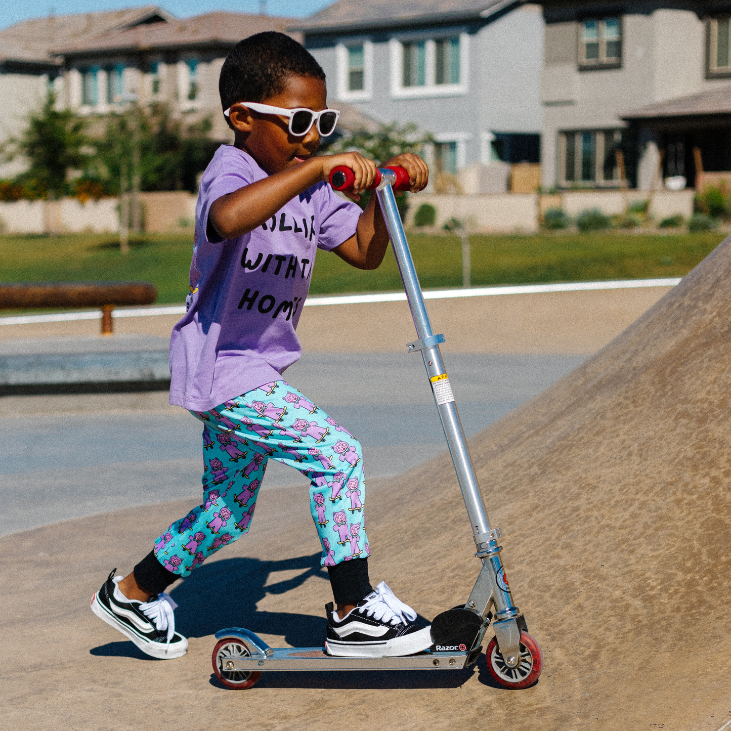 Cat Skateboarding Kids Barrel pants - streetwear