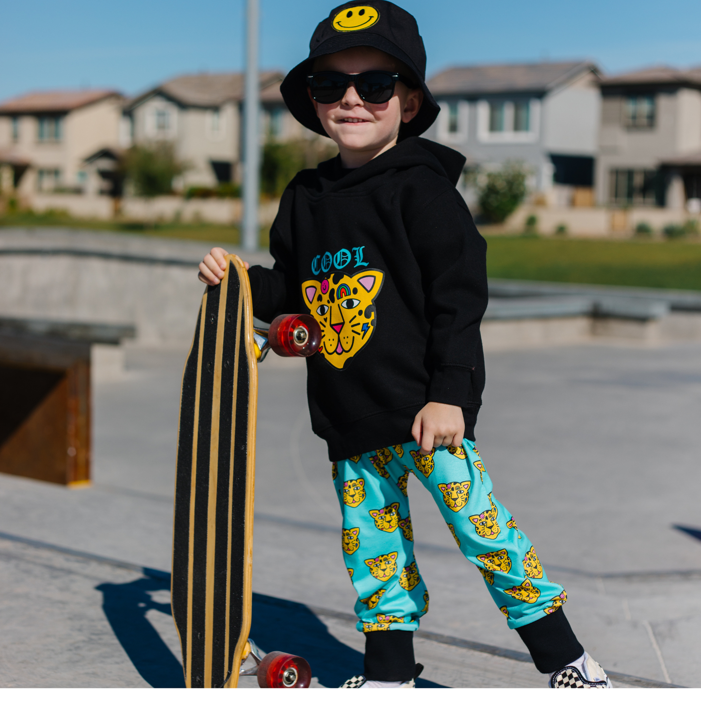 Cool Tattooed Cat Kids Graphic Hoodie – streetwear
