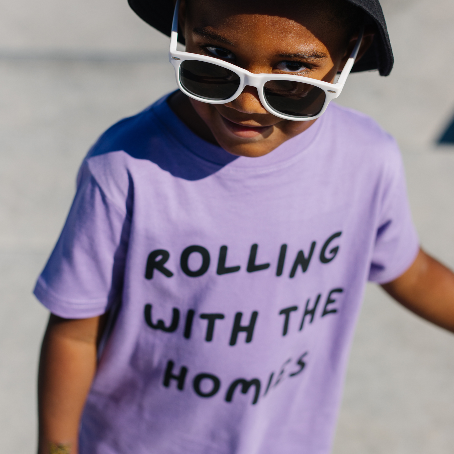 Cats “Rolling with the Homies” Kids Graphic Tee - streetwear