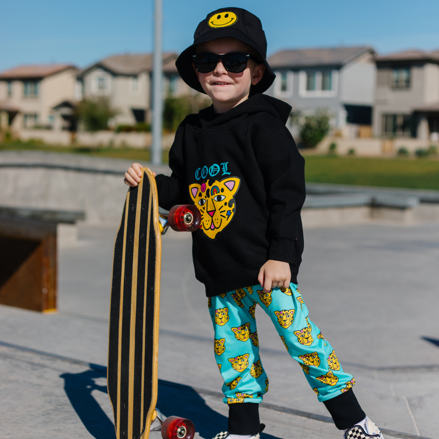 Tattoo Cat Print Barrel pants– streetwear