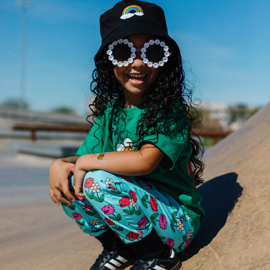 Dino Flower Power Barrel pants– streetwear