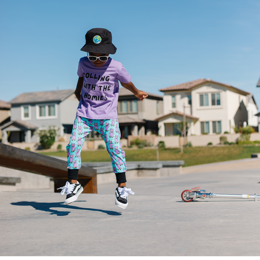 Cat Skateboarding Kids Barrel pants - streetwear