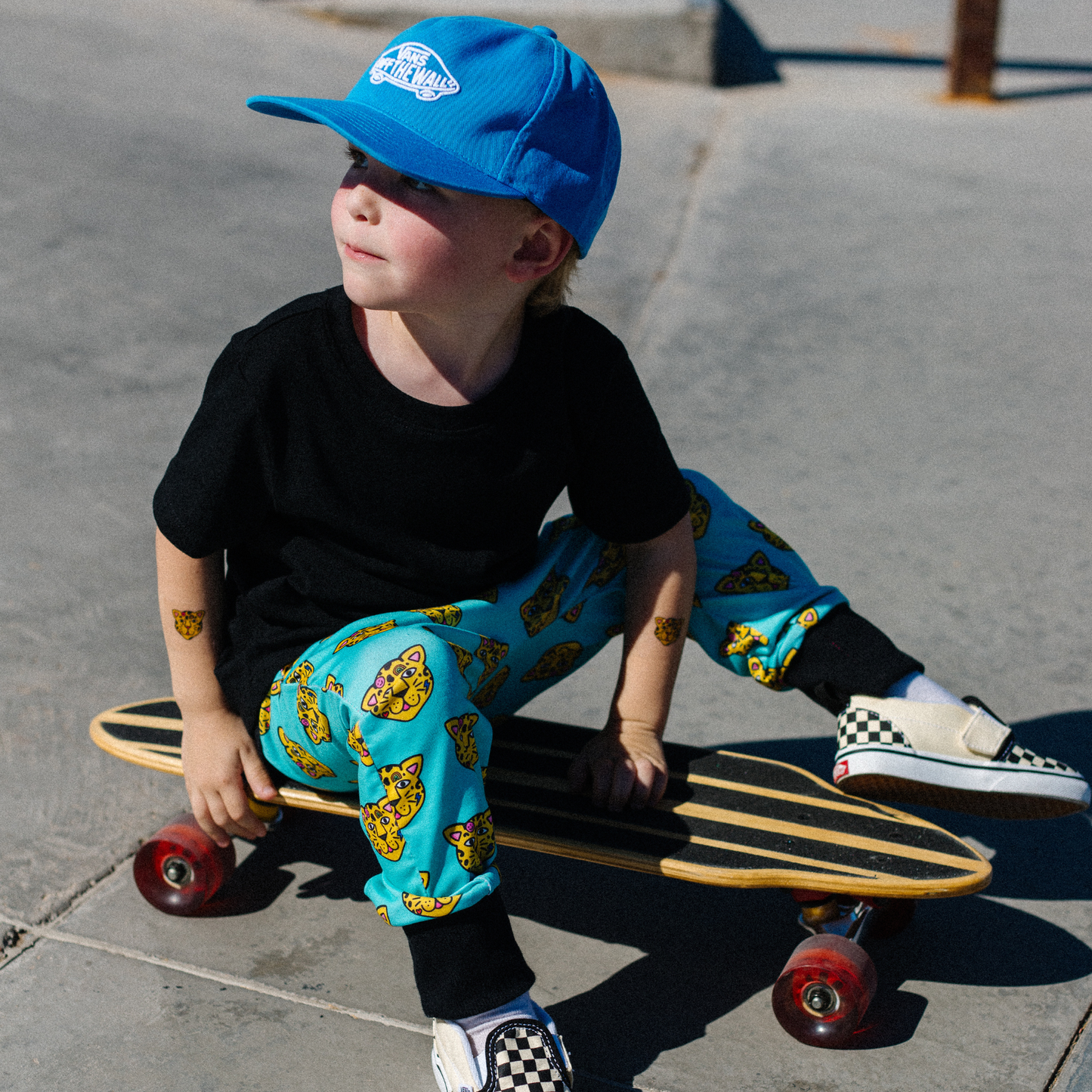 Tattoo Cat Print Barrel pants– streetwear
