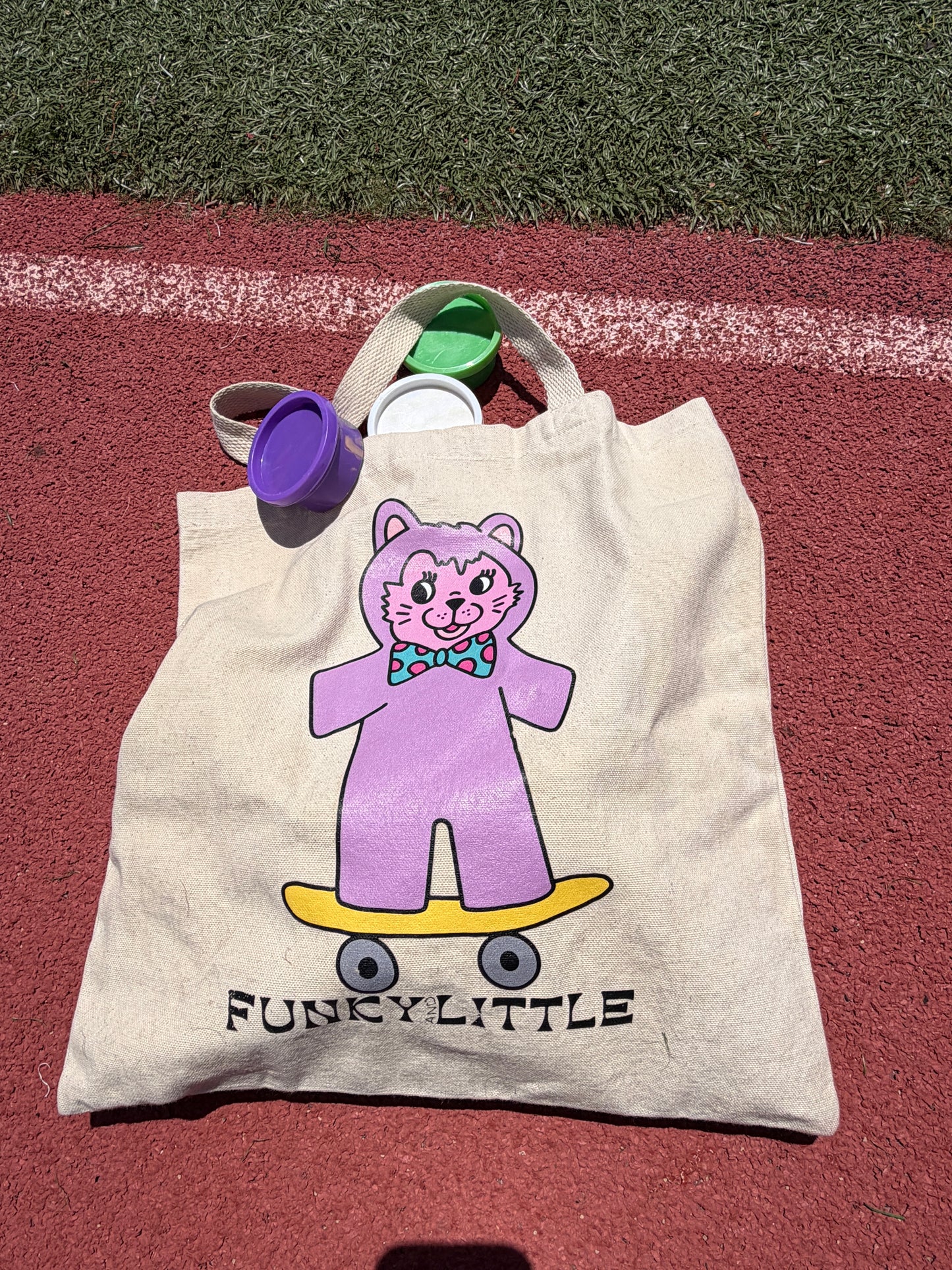 Rollin’ Cat Canvas Tote