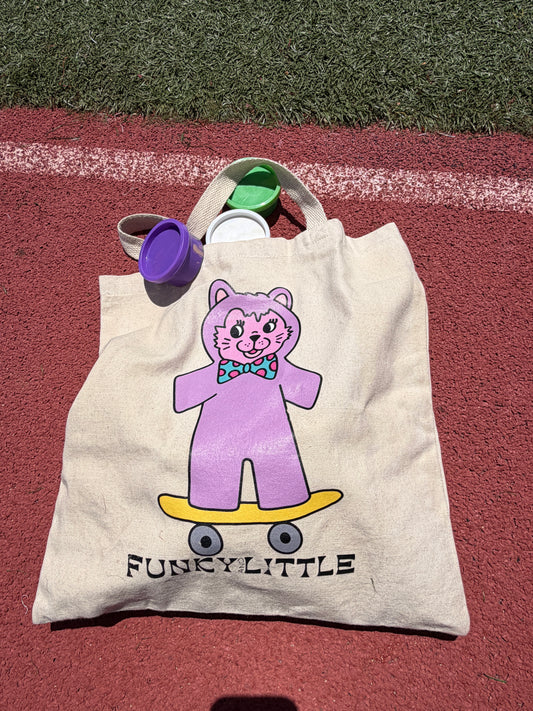 Rollin’ Cat Canvas Tote
