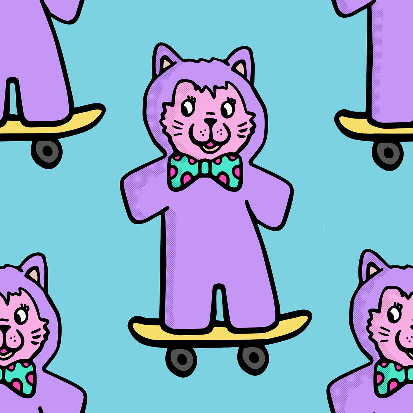 Cat Skateboarding Kids Barrel pants - streetwear