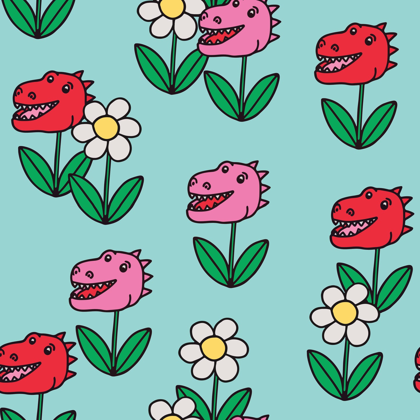 Dino Flower Power Barrel pants– streetwear